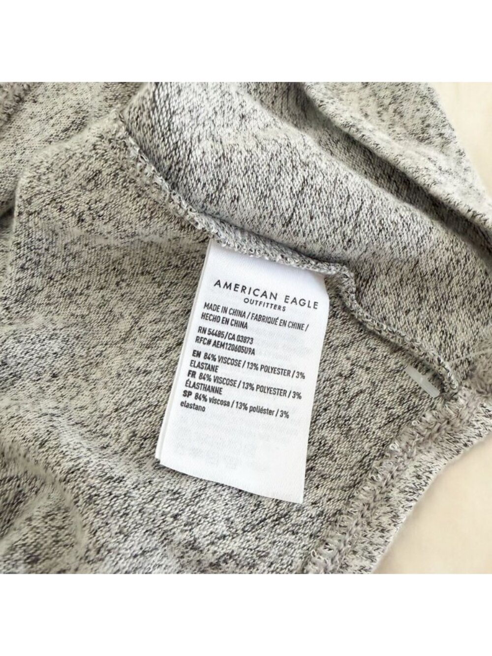 NWT American Eagle Gray Heather Sweater Wrap Tie Mini Dress Size Medium - Picture 6 of 6